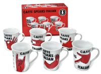 Italian 13oz "Speaks Italian" Mugs Set of 6 HOT DEAL