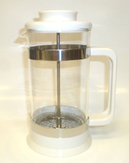 8 Cup PYREX White Plastic French Coffee/Tea Press 
