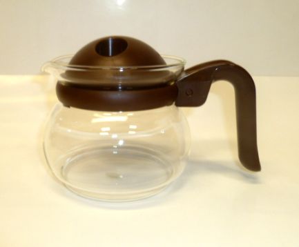 Pyrex 2 Cups Coffee / Tea Glass Pot Brown 