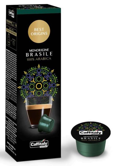 Caffitaly Arabica BRASILE Coffee - Pack of 10 NEW BLEND