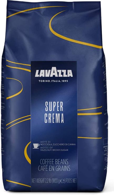 Lavazza SUPER CREMA Melange Moyen Café en Grains 1 Kg / 2.2 Livres (1000gr) 