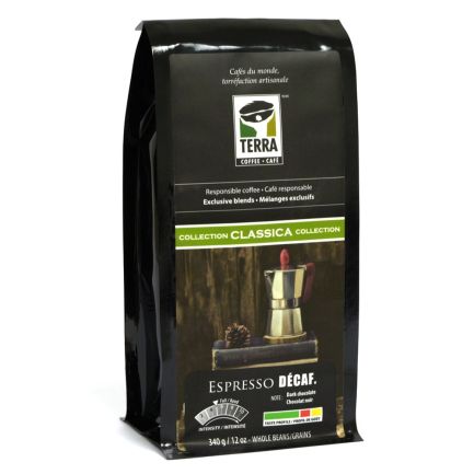 Terra Coffee ESPRESSO DECAF Blend Coffee Beans 340 gr 