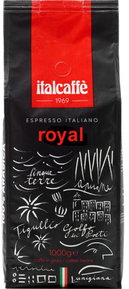ItalCaffé ROYAL BAR Full Bodied Coffee Beans 1 Kg / 2.2 lbs (1000g)