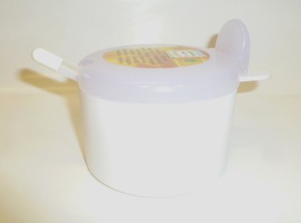 Juypal 400ml Plastic Sugar Bowl with Spoon White