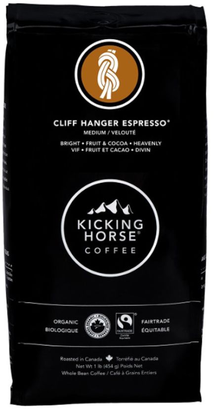 Kicking Horse CLIFF HANGER ESPRESSO Medium Blend Coffee Beans 454 gr