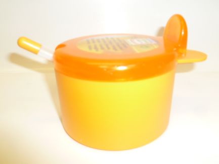 Juypal 400ml Plastic Sugar Bowl with Spoon Orange