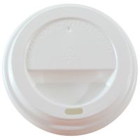 White Dome Travelers Lids for 10z, 12oz and 16oz Ripply Cups - Pack of 1000