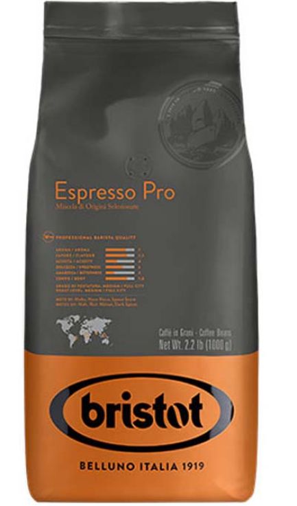 Bristot ESPRESSO PRO Meduim Blend Coffee Beans 1 Kg / 2.2 lbs (1000g)