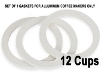 Replacement 12 Cups Silicone Gaskets for Aluminium Coffee Makers