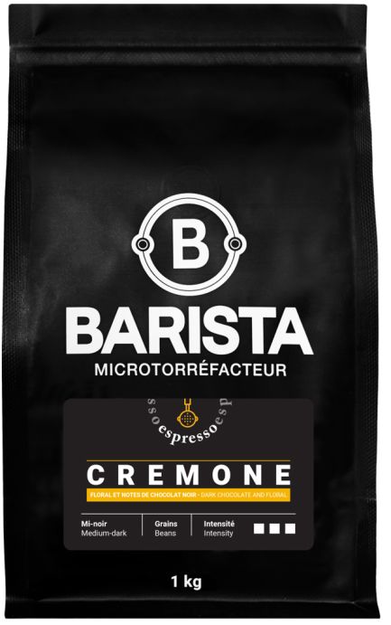 Café Barista CREMONE Mélange Moyen en Grain 1 Kg / 2.2 livres (1000 gr) 