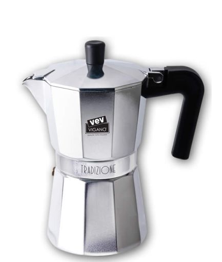 Vev Vigano Italian Tradizioni 3 Cups - 200ml Stove Top Espresso Maker