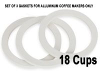 Replacement 18 Cups Silicone Gaskets for Aluminuim Coffee Makers 