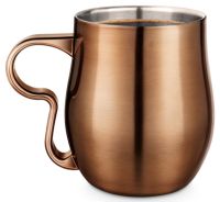 FinalTouch 17oz - 500ml Double Wall Curvy Copper Cup