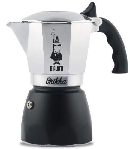 Bialetti BRIKKA 4 Tasses - 170ml Cafetière Noir 