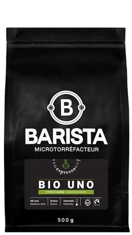 Café Barista BIO UNO ESPRESSO Medium Blend Coffee Beans 500 gr / 1.1 Ibs 