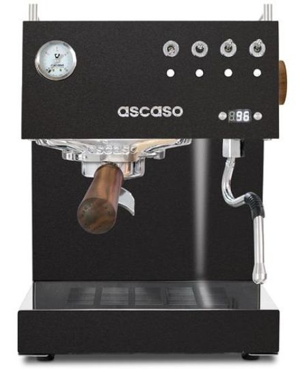 Ascaso Steel UNO Coffee Machine Black / Dark Wood Handle with PID 