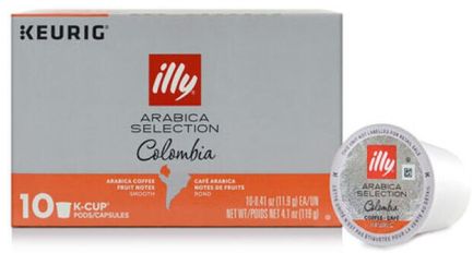 illy K-Cup® Keurig Compatible COLOMBIA Medium Roast Coffee Pods 10 Pack 