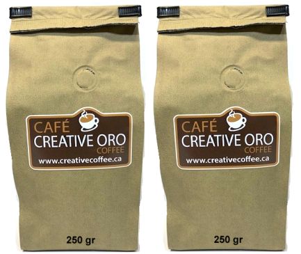 CreativeOro Mélange Moyen Café en Grains 1.1 Livres (500g)