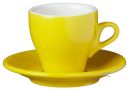 Nuova Point Milano Yellow 155ml Cappuccino Cup and Saucer set of 6