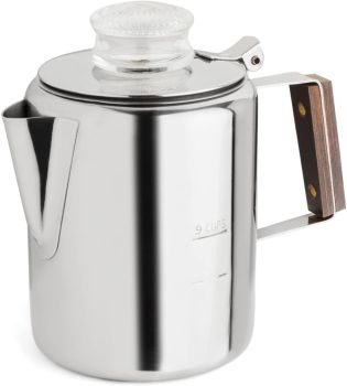 Stainless Steel 9 cup Percolator Coffee Pot 
