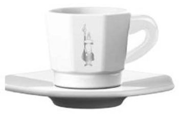 Bialetti Espresso WHITE Porcelain Cups Set of 4 