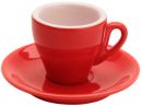 Nuova Point Milano Red 155ml Cappuccino Cup and Saucer Set of 6 - BLACK FRIDAY SALE