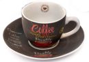 Italian 6 oz "Coffee" Cappuccino Cups Set of 4 - BLACK FRIDAY SALE