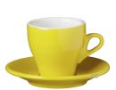 Nuova Point Yellow 65ml Espresso Cup and Saucer Set of 6