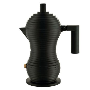 Alessi Pulcina Black 6 Cup Espresso Coffee Maker