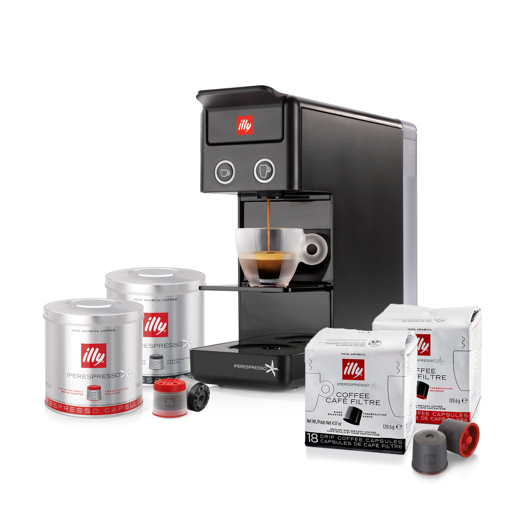 Black Francis Francis by illy Y5 DUO iperespresso /& filter capsule coffee maker