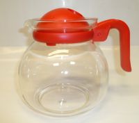 Pyrex 6 Cups Coffee / Tea Glass Pot Red - EXTRA PROMO