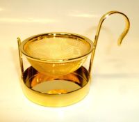 7 cms Swinging Gold Tea Infuser with Caddy  