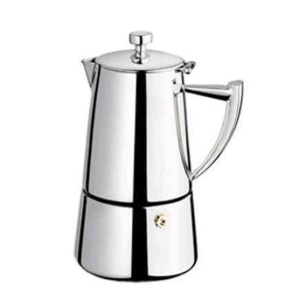 Cuisinox Roma Glossy 6 Cups Espresso Stainless Steel Coffee Maker