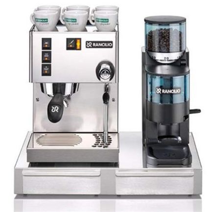 Rancilio Silvia M with Rocky Doser Grinder and Base + FREE COFFEE