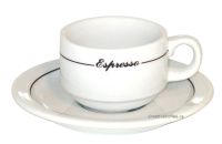 Armand Lebel Straight Shape Black Line Espresso Cups - Set of 6 