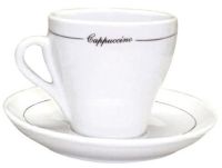 Pear Shape Black Line Cappuccino Cups Set of 6 