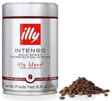 illy Whole Beans Espresso INTENSO Bold Roast Coffee 1/2 Lbs (250g) 
