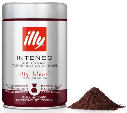 illy Pre Ground FILTER DRIP INTENSO Bold Roast 1/2 Lbs (250gr) 