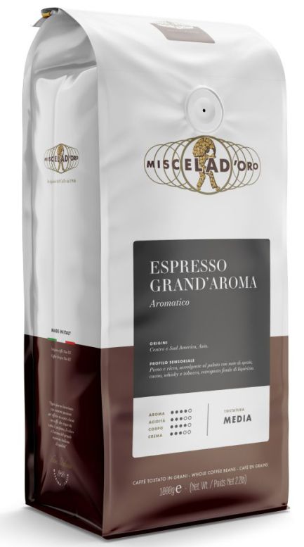 Miscela D'Oro Espresso GRAND'AROMA Coffee Beans 1 Kg / 2.2 lbs (1000g) 