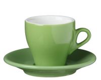 Nuova Point Green 65ml Espresso Cup and Saucer Set of 6