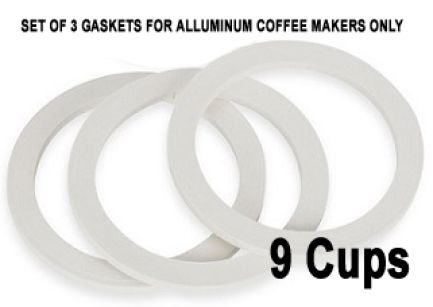 Replacement 9 Cups Silicone Gaskets for Aluminium Coffee Makers