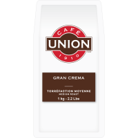 Cafe Union GRAN CREMA Cafe en Grains Moyenne 1 Kg / 2.2 lbs (1000g) 