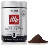 illy Pre Ground FILTER DRIP FORTE Extra Bold Roast Coffee 1/2 Lbs (250g)