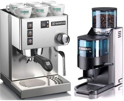 Rancilio Silvia M V6 and Rocky Doser Grinder Combo + FREE COFFEE