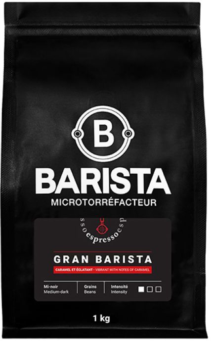 Café Barista GRAN BARISTA Mélange Moyen en Grain 1 Kg / 2.2 Livres 