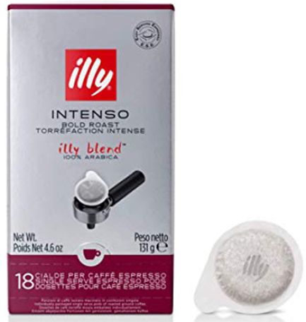 illy INTENSO Dark Blend Espresso ESE PODS Box 18