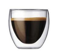 Barista 3.3oz / 95ml Espresso Double Wall Glass Cup Set of 2 