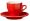 Nuova Point Red Cappuccino Cup and Saucer Set of 6  