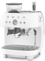 Smeg Espresso Manual WHITE Coffee Machine with Grinder 50's Style 