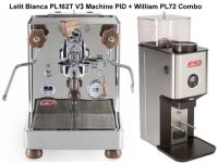 Lelit Bianca PL162T V3 Machine a Café PID & William PL72 Moulin Combo 